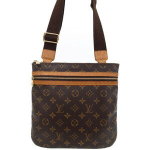 Louis Vuitton Monogram Leather Brown Pochette Bosphore Shoulder Bag